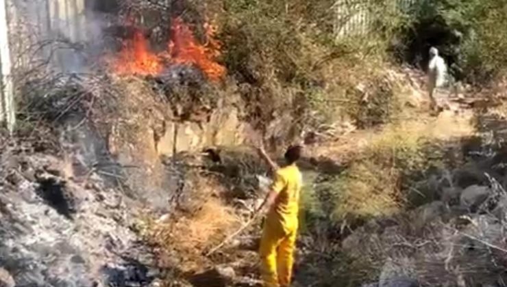 Marmaris’teki yangın ormana sıçramadan kontrol altına alındı