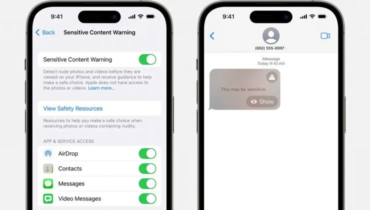 iOS 17, çıplaklık içeren görüntüleri bulanıklaştırma özelliği ile geldi