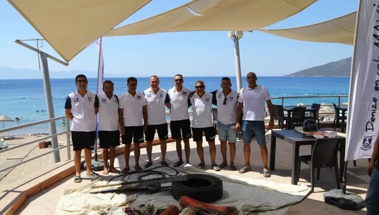 Bodrum’da Gönüllü Dalgıçlar Deniz Dibi Temizliğini Tamamladı