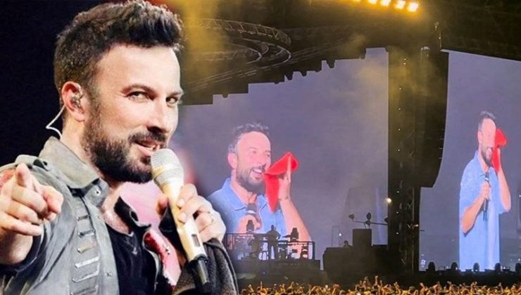 Tarkan terini sildiği havluyu hayranlarına attı: Terim mis gibi kokuyor