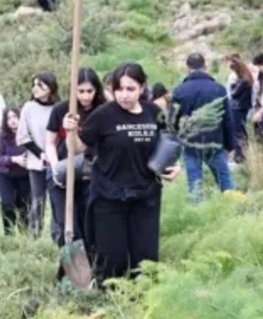 Bodrum'da yanan hatıra ormanını yeşertmek için 1500 fidan dikildi