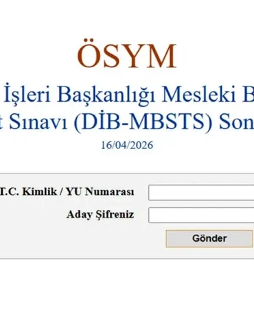 DİB MBSTS sonuçları açıklandı mı? MBSTS sonuç sorgulama ekranı