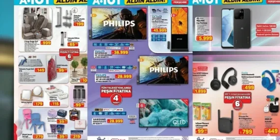 23 Nisan 2026 A101 Aktüel Kataloğu! Aldın aldın fırsatla Televizyon, motosiklet, oyuncu koltuğu, kamp ve egzersiz aletleri geliyor