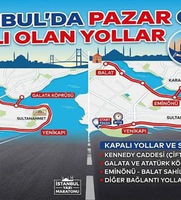 YARIN BU YOLLAR KAPALI! İstanbul’da Yarın Hangi Yollar Kapalı? 19 Nisan Pazar İstanbul Yarı Maratonu Kapalı Yollar ve Alternatif Güzergahlar