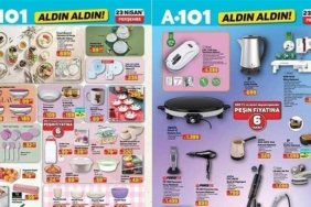 23 NİSAN A101 KATALOĞU | A101 Aldın Aldın 23 Nisan Perşembe aktüel kataloğunda hangi ürünler satışa çıkacak? Porselen Kahvaltı Takımı, Trambolin, Dart Seti, 15 Jant Bisiklet, Cam Temizleme Robotu...