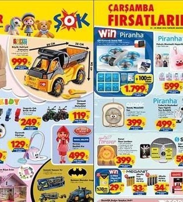 22-28 NİSAN YENİ ŞOK AKTÜEL KATALOĞU | ŞOK 22-28 Nisan Haftanın Fırsatları aktüel kataloğunda bu hafta hangi ürünler satışa çıkacak? Çift Kameralı Drone, Playstation 5, Masa Lambası, TCL Akıllı Çocuk Saati, Segway Çocuk Scooter...
