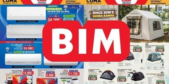 24 NİSAN YENİ BİM KATALOĞU | BİM 24 Nisan Cuma aktüel kataloğunda bu hafta hangi ürünler satışa sunulacak? TCL Portatif Klima, 8 Kişilik Otomatik Kurulumlu Çadır, Şişme Yatak, Hamak, Vakumlu Çelik Termos...