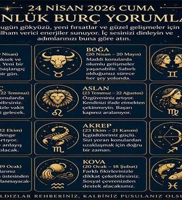 Günlük Burç Yorumuna Göre 24 Nisan Cuma Günün Nasıl Geçecek? Koç, Boğa, İkizler Ve Diğer Burç Yorumları