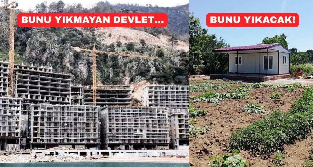 Büyük ölçekli kaçak yapılaşmaya müdahale etmeyen devlet, bungalov ve bağ evlerini yıkacak!