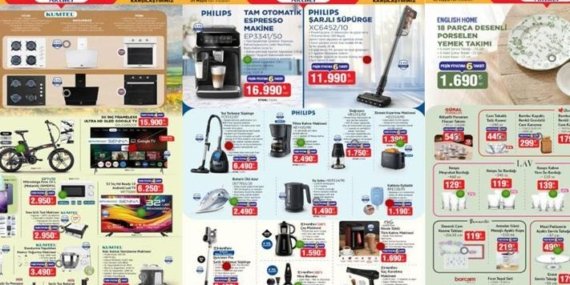 YENİ BİM KATALOĞU 1 MAYIS CUMA SATIŞTA: BİM AKTÜEL katalog ürünleri tamamı! Philips espresso makinesi, şarjlı süpürge, rattan koltuk, Hot Wheels arabalar, mikrodalga fırın, hamur yoğurma makinesi...