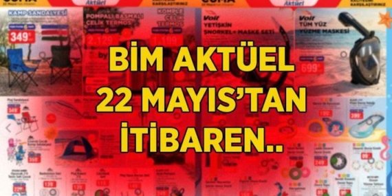 YENİ BİM AKTÜEL 22 MAYIS KATALOĞU: Cuma günü BİM'e hangi ürünler gelecek? 22 Mayıs 2026 Cuma BİM Aktüel ürünler kataloğu kamp sandalyesi, çelik termos, plaj ürünleri, piknik malzemeleri...
