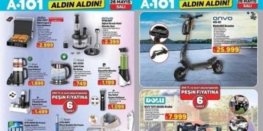 26 MAYIS A101 GÜNCEL AFİŞ YARIN SATIŞA ÇIKIYOR! A101 Aldın Aldın 26 Mayıs Salı aktüel kataloğunda hangi ürünler satışa sunulacak? 5 Programlı Bulaşık Makinesi, Multi Blender Seti, Çay Makinesi, 5 Başlıklı Erkek Bakım Seti, Şarjlı El Süpürgesi...