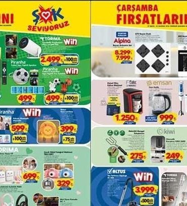 ŞOK 27 MAYIS-2 HAZİRAN AKTÜEL KATALOĞU | ŞOK aktüel ürünler kataloğunda bu hafta hangi ürünler satışa sunulacak? Taşınabilir Projeksiyon Cihazı, Kablosuz Yazıcı, Çocuk Dijital Fotoğraf Makinesi, Filtre Kahve Makinesi, Cam Kettle, Otomatik Karıştırıcı...