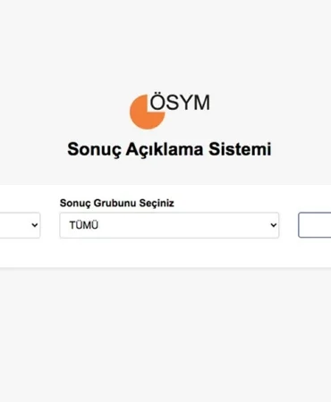 ÖSYM sonuçları sorgulama ekranı