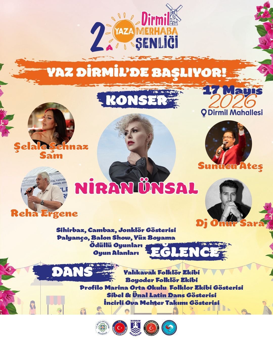 Dirmil’de Yaz Şenlikle Başlıyor: Yaza Merhaba Şenliği 17 Mayıs’ta